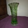 Vintage Green Glass Vase Image 5