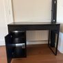 IKEA MICKE Desk with Storage & Drawers Black Brown Image 4