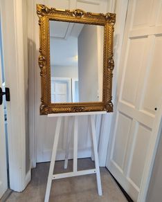 Gold Mirror and Easel Stand for Hire