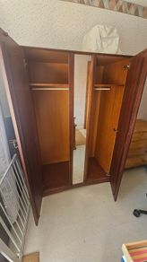 Mirrored wooden wardrobe