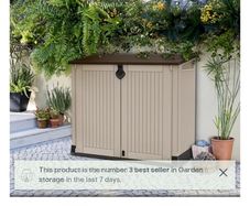 Keter Store it out midi Wood effect Garden storage box 880L, garden shed