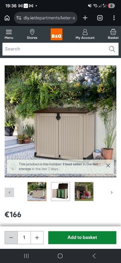 Keter Store it out midi Wood effect Garden storage box 880L, garden shed