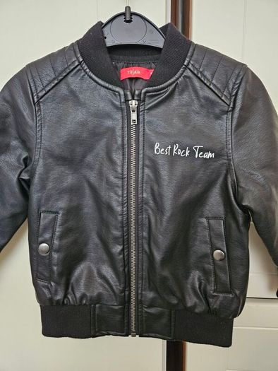 Boys leather bomber jacket 3-4Y