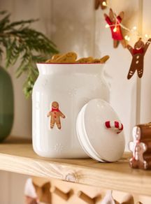Christmas Gingerbread man Treat Jar