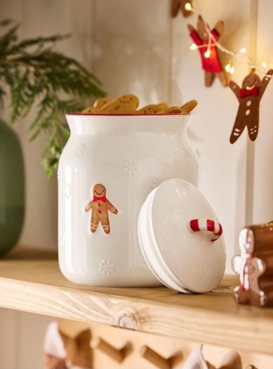 Christmas Gingerbread man Treat Jar