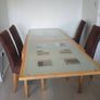 Extendable wooden table with cristal surface Image 4