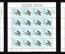 2010 Ireland Fauna & Flora: Birds of Prey Commemorative Stamps Sheetlet Plate 1A1A1A1A Mint Never Hinged (MNH)