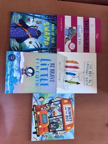 Children Picture Book Bundle x5 - The Day the Crayons Quit, Little Penguin & More