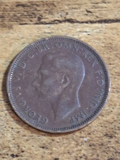 Great Britain UK 1942 Half Penny George VI Coin - free standard postage