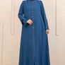 Brand New Women's Abaya Open Cut Long Sleeve Floor-Length Zipper Image 2