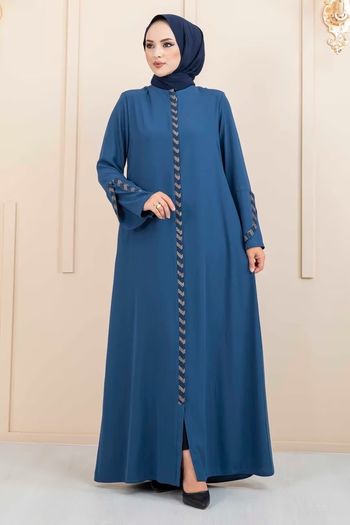Brand New Women's Abaya Open Cut Long Sleeve Floor-Length Zipper
