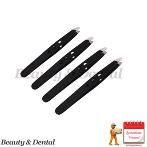4x Professional Beauty Girls Stainless Steel Eyebrow Hair Removing Slanted Tweezers