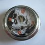 Slap-on Watch - Black Rubber Band with Skulls Image 6