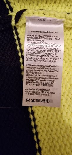 Ckj Striped Jumper/knitwear. Made In Italy