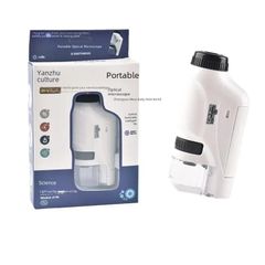 Portable Mini Microscope Optical Mini Biological Science Experiment Primary School Kids Childs Childrens Student Gift Educational Toy