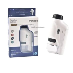 Portable Mini Microscope Optical Mini Biological Science Experiment Primary School Kids Childs Childrens Student Gift Educational Toy