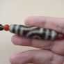 Vintage Himalayan Tibetan 2 Eyes Agate Dzi Bead Amulet Image 8