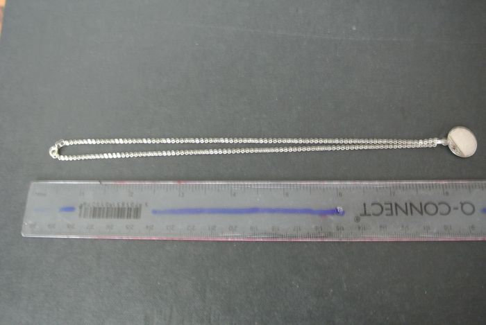 Silver Chain And Silver Disc.