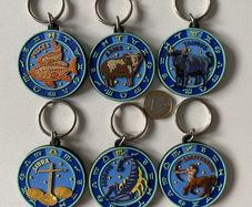 Rubber Horoscope/ Zodiac Sign Keychains