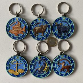 Rubber Horoscope/ Zodiac Sign Keychains