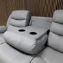 Roma recliner Sofa light Grey leather Image 2