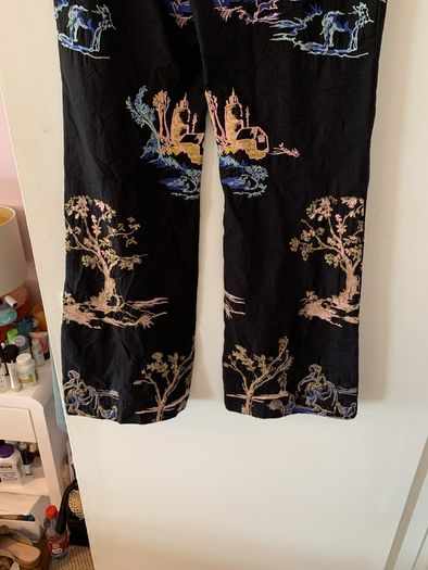 Printed cotton trousers