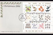 1984 Guernsey Christmas "The Twelve Days of Christmas" Sheet Commemorative Stamps Official First Day Cover (FDC)