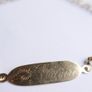 Vintage Solid 9K Gold Tennis Id Nameplate Link   Bracelet length 7,5" - 2,2g Image 5