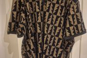 Christmas Zip Polo-Shirt gold and black