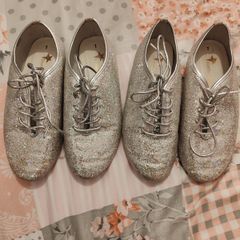 Kids silver jazz shoes