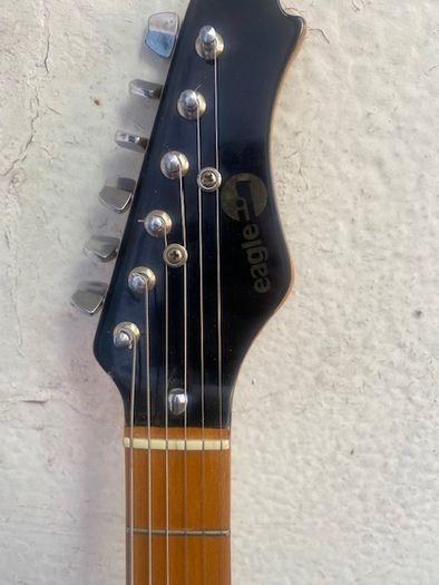 Vintage 1970s "Eagle" Stratocaster-style electric guitar, featuring a custom aftermarket cosmetic finish