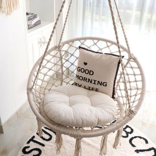 Macrame Hanging Swing Chair / Cushions / Delivery