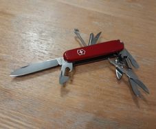 Victorinox Super Tinker (Genuine Swiss Army Knife). Camping accessory, utility knife, outdoors.
