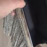 silver rhinestones fringe clutch Image 6