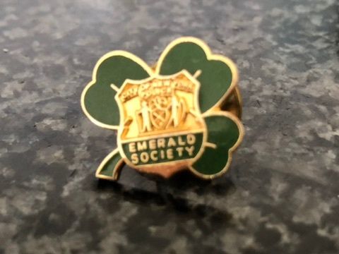 Rare Gold Plated NYPD Emerald Society Pin Badge