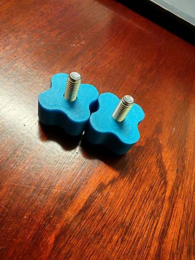 M6 Thumbscrews (Blue) Set of 2