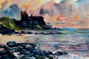 dunluce castle watercolour