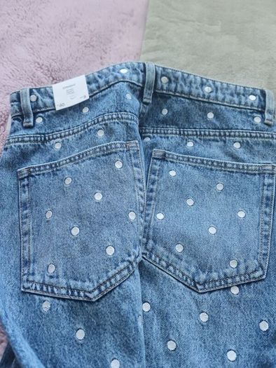 mango jeans polka dot