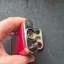 Vintage 3 In 1 Red Green White Light Tin Flashlight Torch Image 7