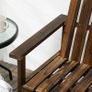 Outdoor Wooden Garden Bench, Patio Loveseat Chair with Slatted Backrest and Smooth Armrests for Two People, for Yard, Lawn, Porch, Carbonised Finish Image 7