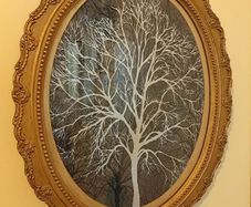 Vintage Ornate Gilt Rococo Style Plaster Chalk Wall Frame