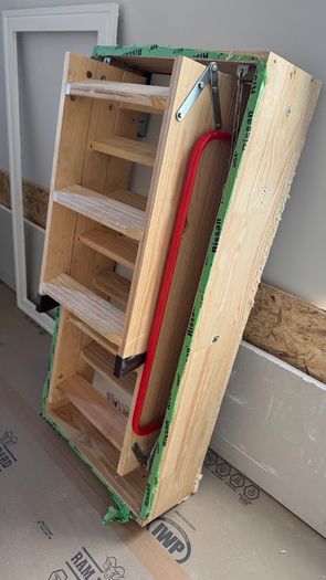 Used Fakro Loft Ladder/Attic Stairs 55x120 LTK Energy Saver 280cm Floor To Ceiling, 66mm Insulated Hatch