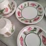 Retro Biltons Made in UK Chili & Radish 18 Piece Tea Set 6 Cups 6 Saucers 6 Side Plates . Image 4