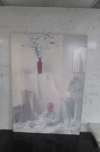 Baby in Bathroom Picture for Sale