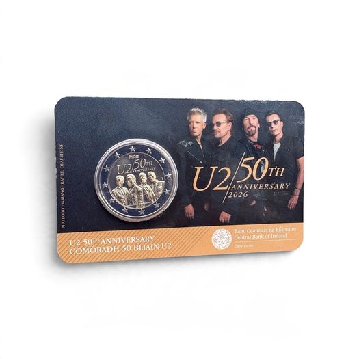 2 Euro 2026 Ireland "U2" coincard