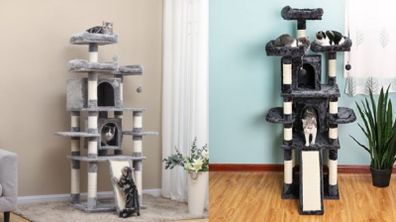 New Big Tree Cat Tower Scratching Post Activity Centre 172cm - FREE Delivery