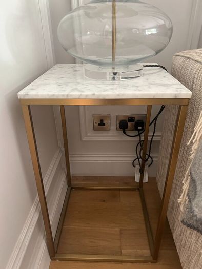 Marble & Gold Coffee Table & matching side table