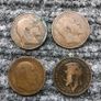One penny old English coins - set of 4 Image 2