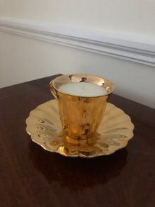 Vintage Coffee Cup and Saucer Candle