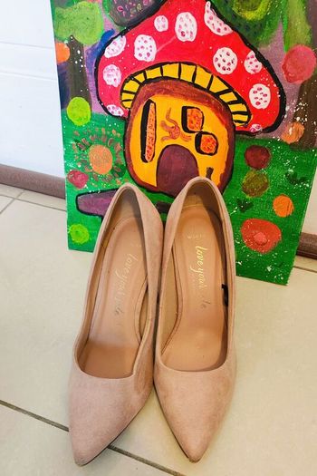 Light Pink Suede High Heels New Look
